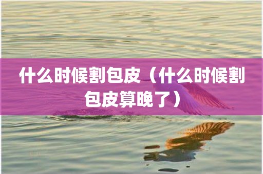 什么时候割包皮(什么时候割包皮算晚了)