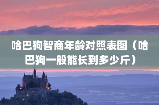 哈巴狗智商年龄对照表图（哈巴狗一般能长到多少斤）