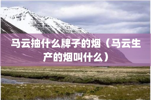 马云抽什么牌子的烟（马云生产的烟叫什么）