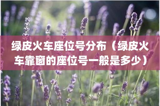 绿皮火车座位号分布（绿皮火车靠窗的座位号一般是多少）