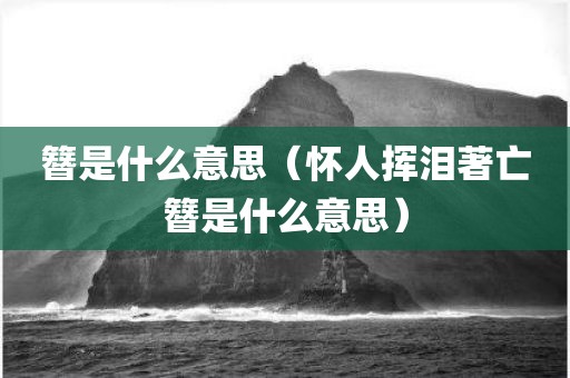 簪是什么意思（怀人挥泪著亡簪是什么意思）
