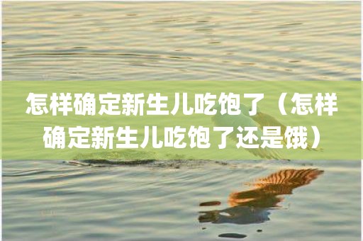 怎样确定新生儿吃饱了（怎样确定新生儿吃饱了还是饿）