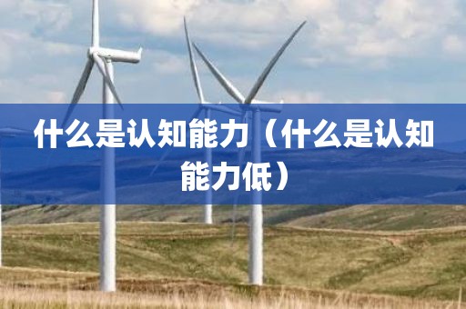什么是认知能力(什么是认知能力低) 什么是认知能力(什么是认知能力低)