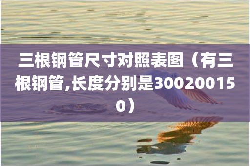 三根钢管尺寸对照表图（有三根钢管,长度分别是300200150）
