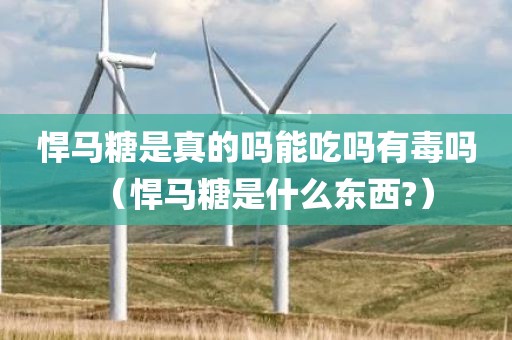 悍马糖是真的吗能吃吗有毒吗(悍马糖是什么东西?)