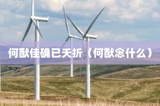 何猷佳确已夭折（何猷念什么）