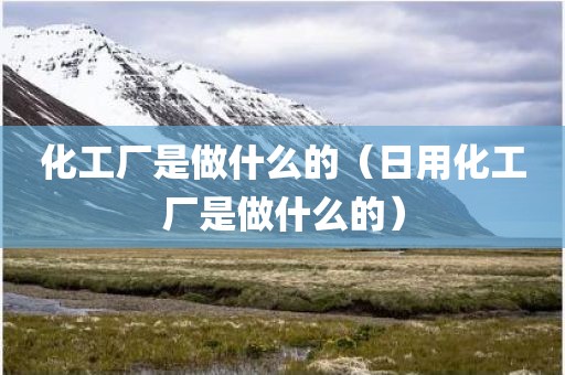化工厂是做什么的（日用化工厂是做什么的）