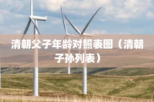 清朝父子年龄对照表图（清朝子孙列表）