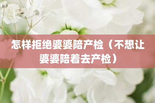 怎样拒绝婆婆陪产检（不想让婆婆陪着去产检）
