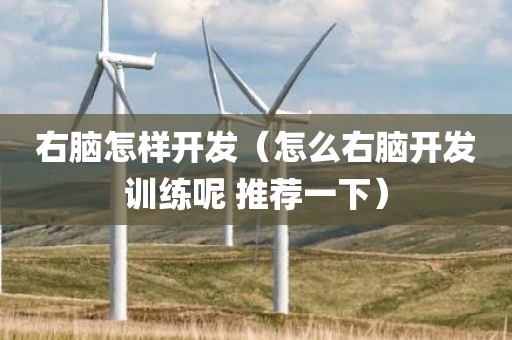 右脑怎样开发（怎么右脑开发训练呢 推荐一下）
