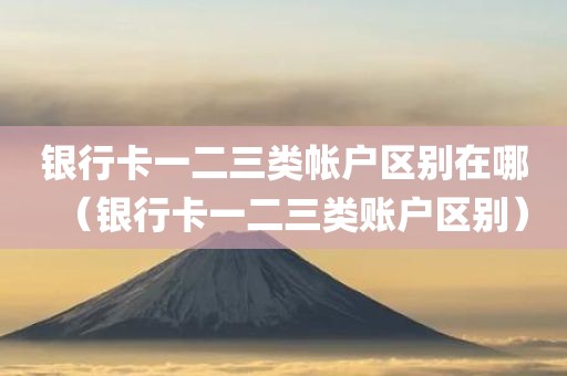 银行卡一二三类帐户区别在哪（银行卡一二三类账户区别）