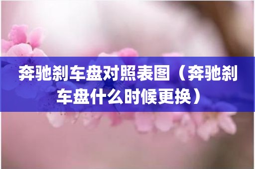 奔驰刹车盘对照表图（奔驰刹车盘什么时候更换）
