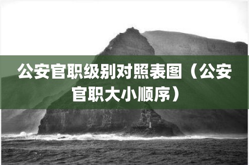 公安官职级别对照表图（公安官职大小顺序）