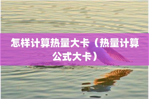 怎样计算热量大卡（热量计算公式大卡）