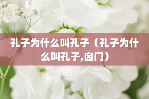 孔子为什么叫孔子（孔子为什么叫孔子,囟门）