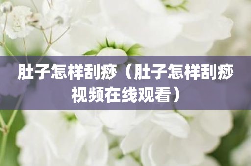 肚子怎样刮痧（肚子怎样刮痧视频在线观看）
