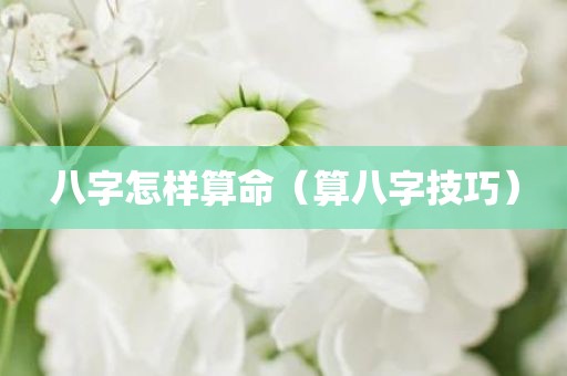 八字怎样算命（算八字技巧）