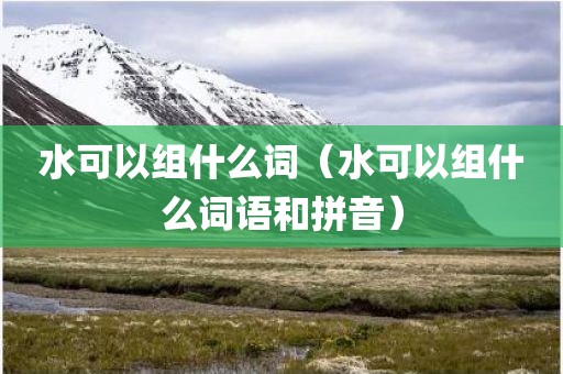 水可以组什么词（水可以组什么词语和拼音）
