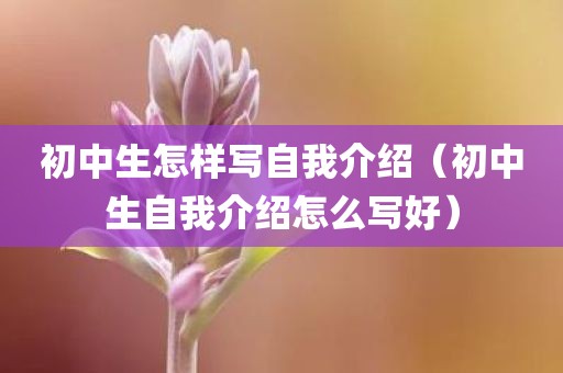 初中生怎样写自我介绍（初中生自我介绍怎么写好）