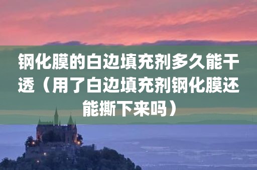 钢化膜的白边填充剂多久能干透（用了白边填充剂钢化膜还能撕下来吗）