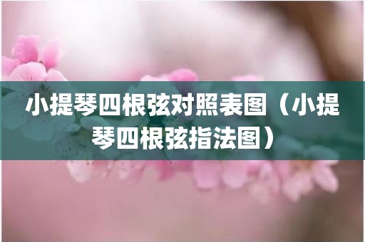 小提琴四根弦对照表图（小提琴四根弦指法图）