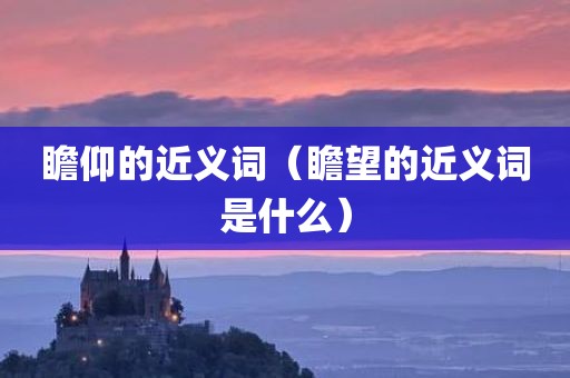 瞻仰的近义词(瞻望的近义词是什么)