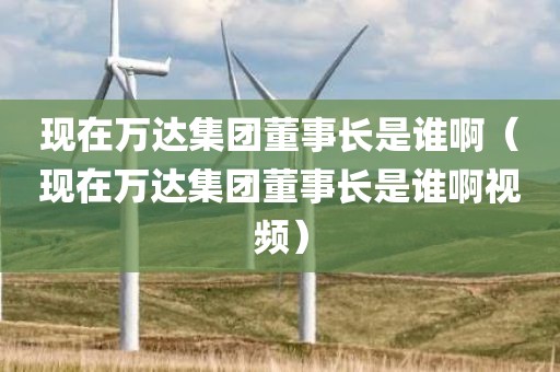现在万达集团董事长是谁啊（现在万达集团董事长是谁啊视频）