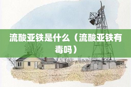 流酸亚铁是什么（流酸亚铁有毒吗）
