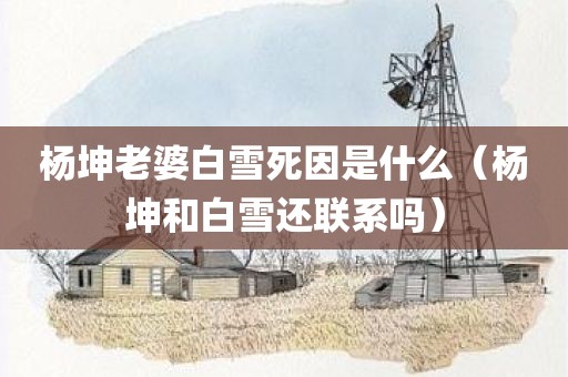 杨坤老婆白雪死因是什么（杨坤和白雪还联系吗）