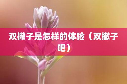 双撇子是怎样的体验（双撇子吧）