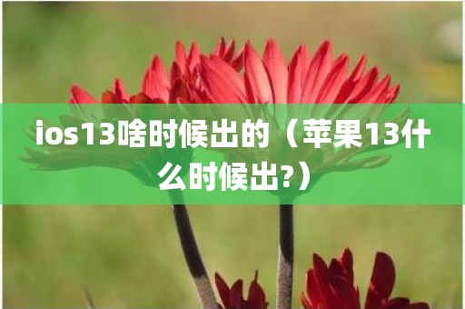 ios13啥时候出的(苹果13什么时候出?) ios13啥时候出的(苹果13什么时候出?)