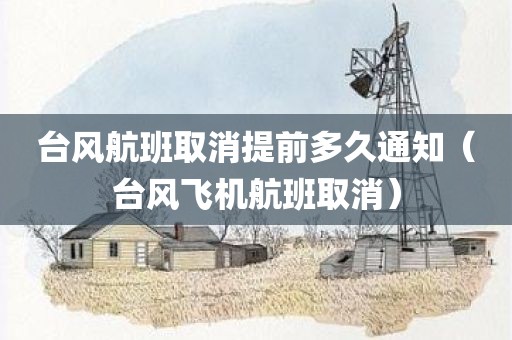 台风航班取消提前多久通知（台风飞机航班取消）
