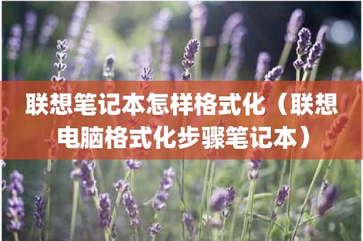 联想笔记本怎样格式化（联想电脑格式化步骤笔记本）