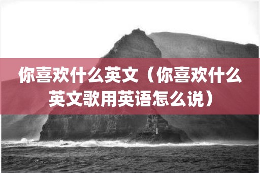 你喜欢什么英文（你喜欢什么英文歌用英语怎么说）