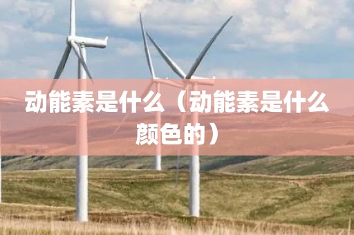 动能素是什么（动能素是什么颜色的）
