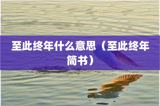 至此终年什么意思（至此终年简书）