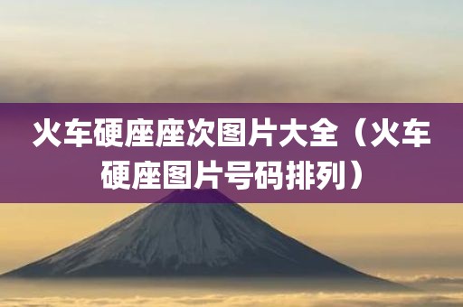 火车硬座座次图片大全（火车硬座图片号码排列）