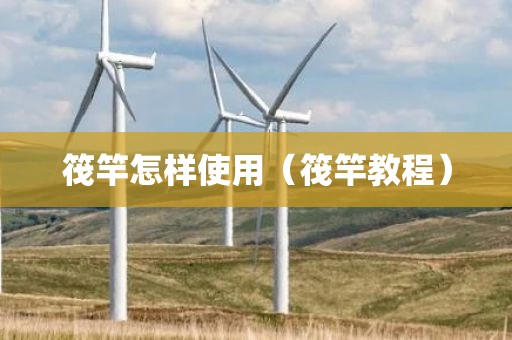 筏竿怎样使用（筏竿教程）