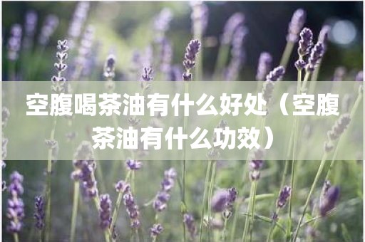空腹喝茶油有什么好处（空腹茶油有什么功效）