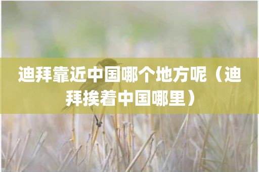 迪拜靠近中国哪个地方呢（迪拜挨着中国哪里）