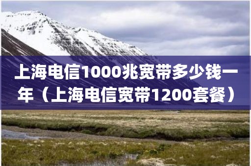 上海电信1000兆宽带多少钱一年（上海电信宽带1200套餐）