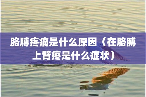胳膊疼痛是什么原因（在胳膊上臂疼是什么症状）