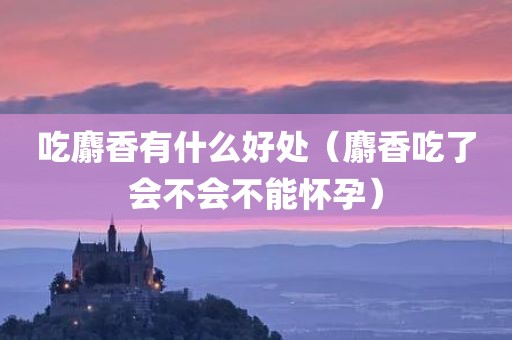 吃麝香有什么好处(麝香吃了会不会不能怀孕)