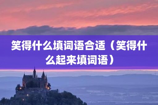 笑得什么填词语合适（笑得什么起来填词语）