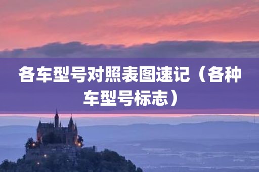 各车型号对照表图速记（各种车型号标志）