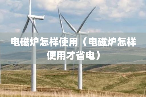 电磁炉怎样使用（电磁炉怎样使用才省电）