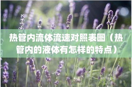 热管内流体流速对照表图（热管内的液体有怎样的特点）
