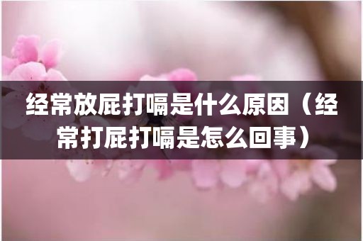 经常放屁打嗝是什么原因(经常打屁打嗝是怎么回事)