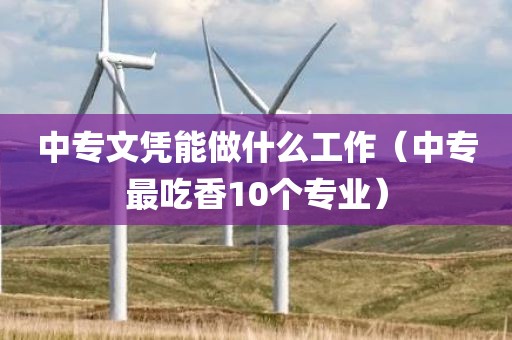 中专文凭能做什么工作(中专最吃香10个专业)