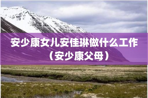 安少康女儿安佳琳做什么工作（安少康父母）